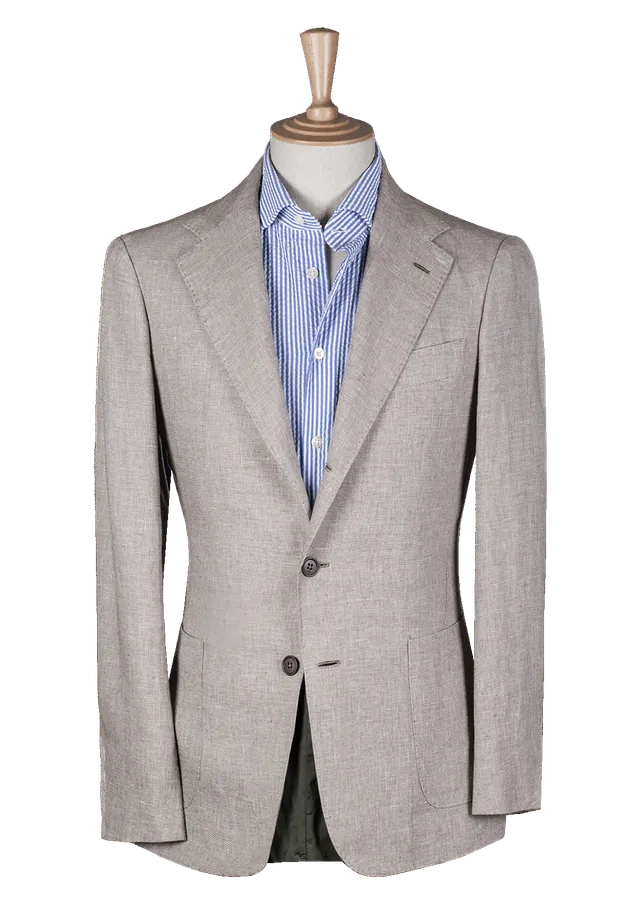 Stefano Bemer SV2114 blazer cotone lino beige taglia 50