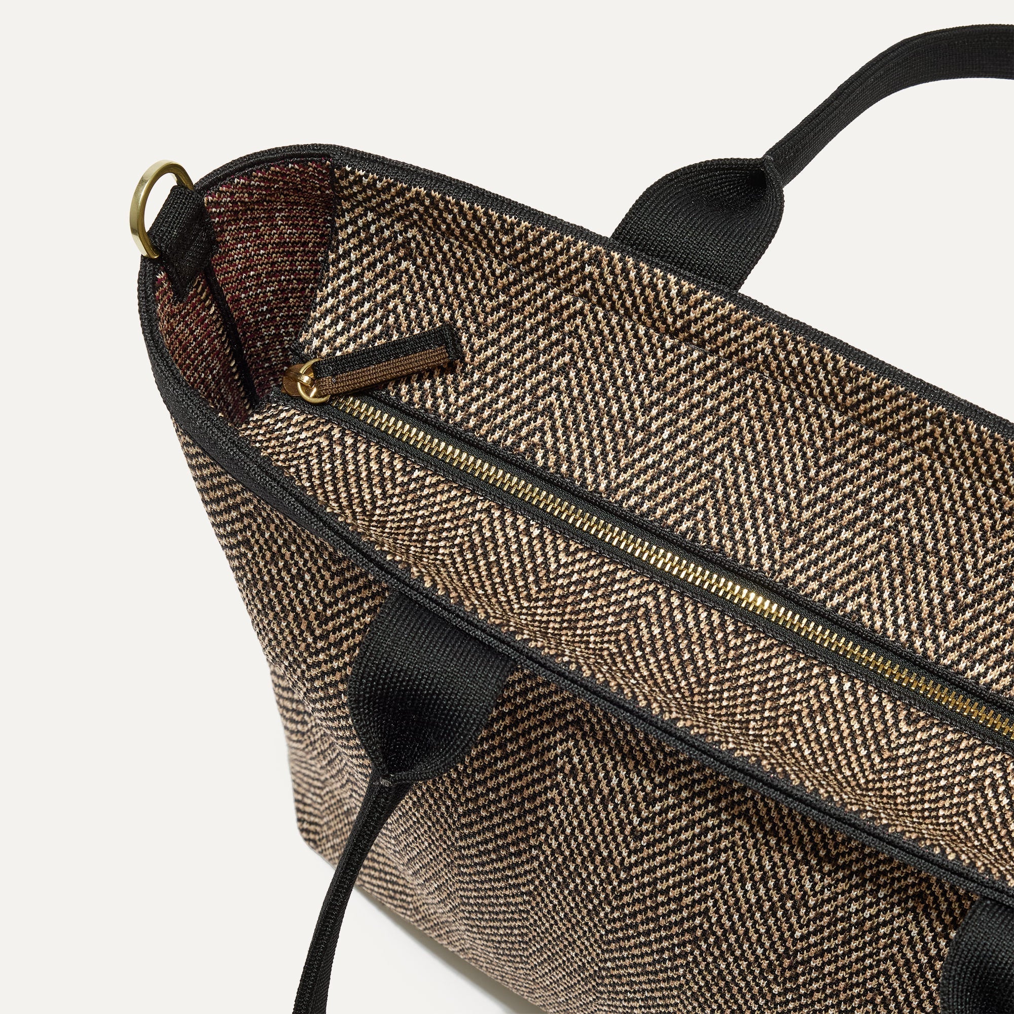 Rothy's Tote Bags The Lightweight Zip Tote borsa Cacao Herringbone