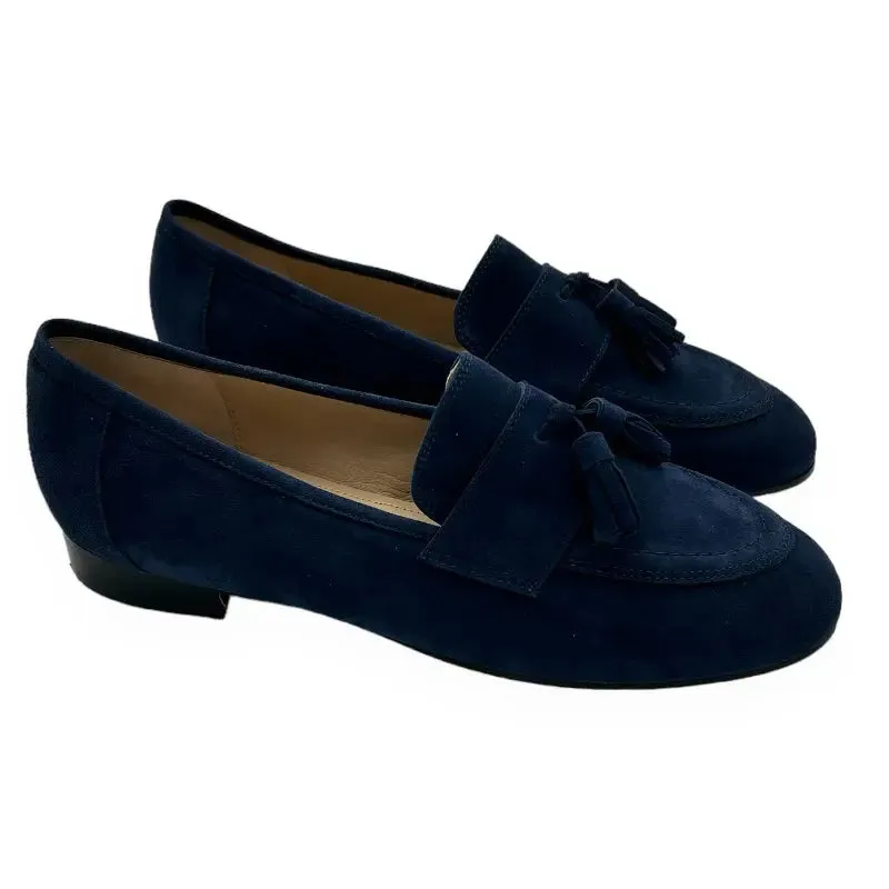 Sandro Barbera & Figli 096 mocassini donna blu pelle tacco 2