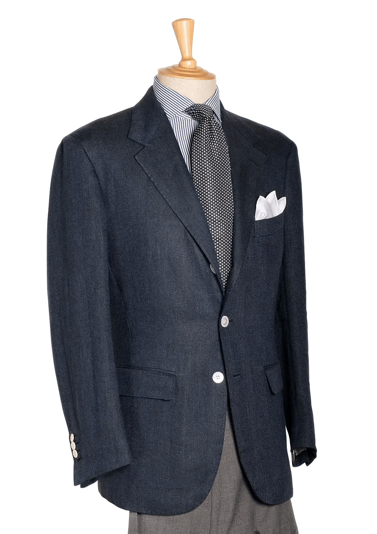 Stefano Bemer Blazers Giacca Lino Blu Spinato SV2031