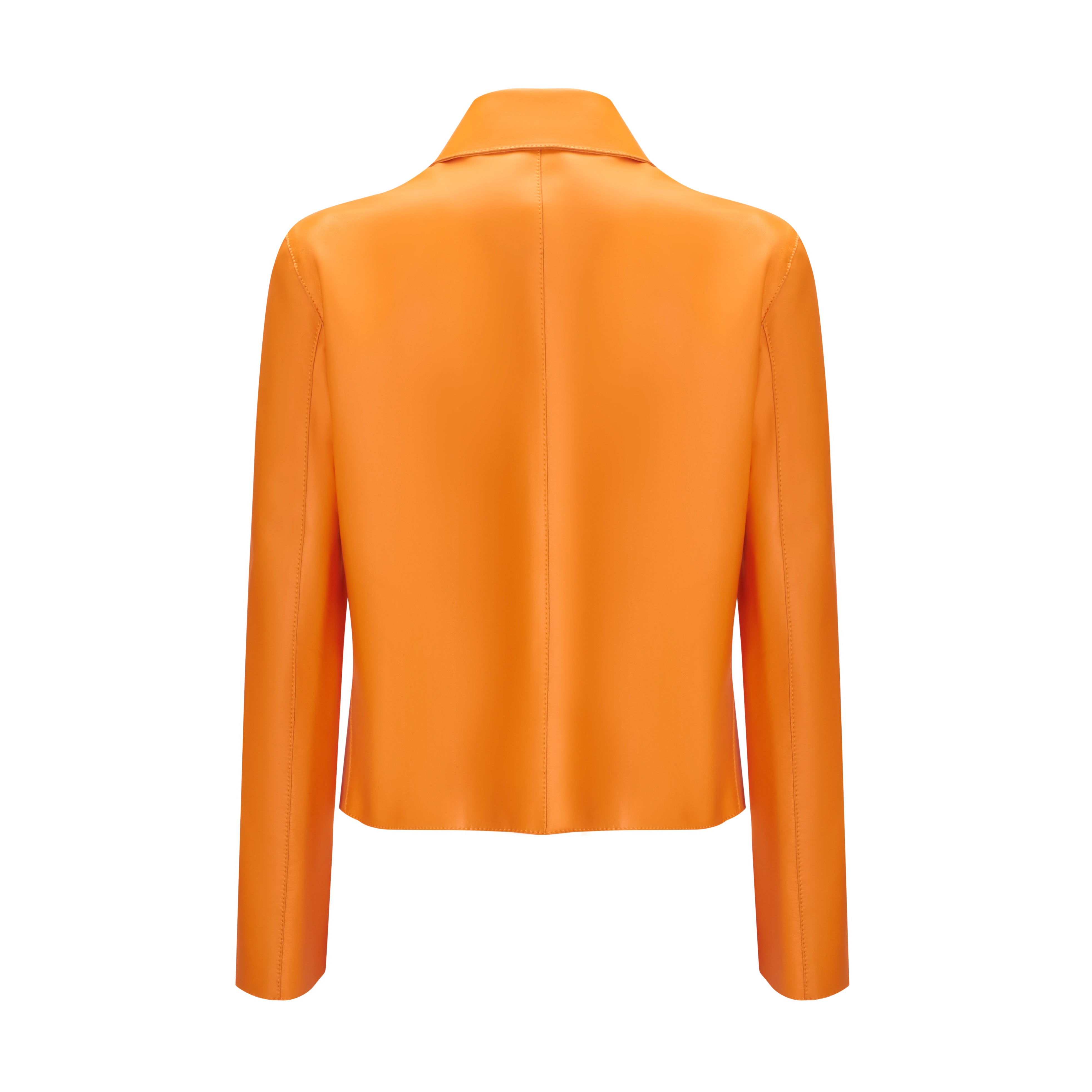 F.lli Rossetti giubbino 98324 giacca pelle arancio cropped