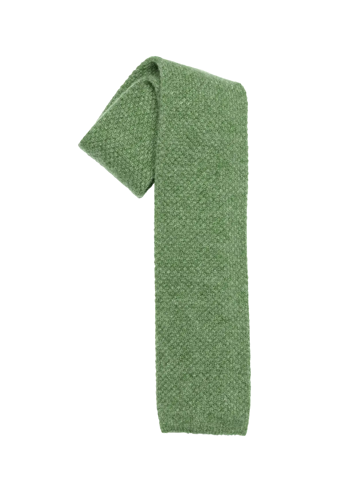Stefano Bemer Ties Cravatta Verde Lana Maglia 8 cm