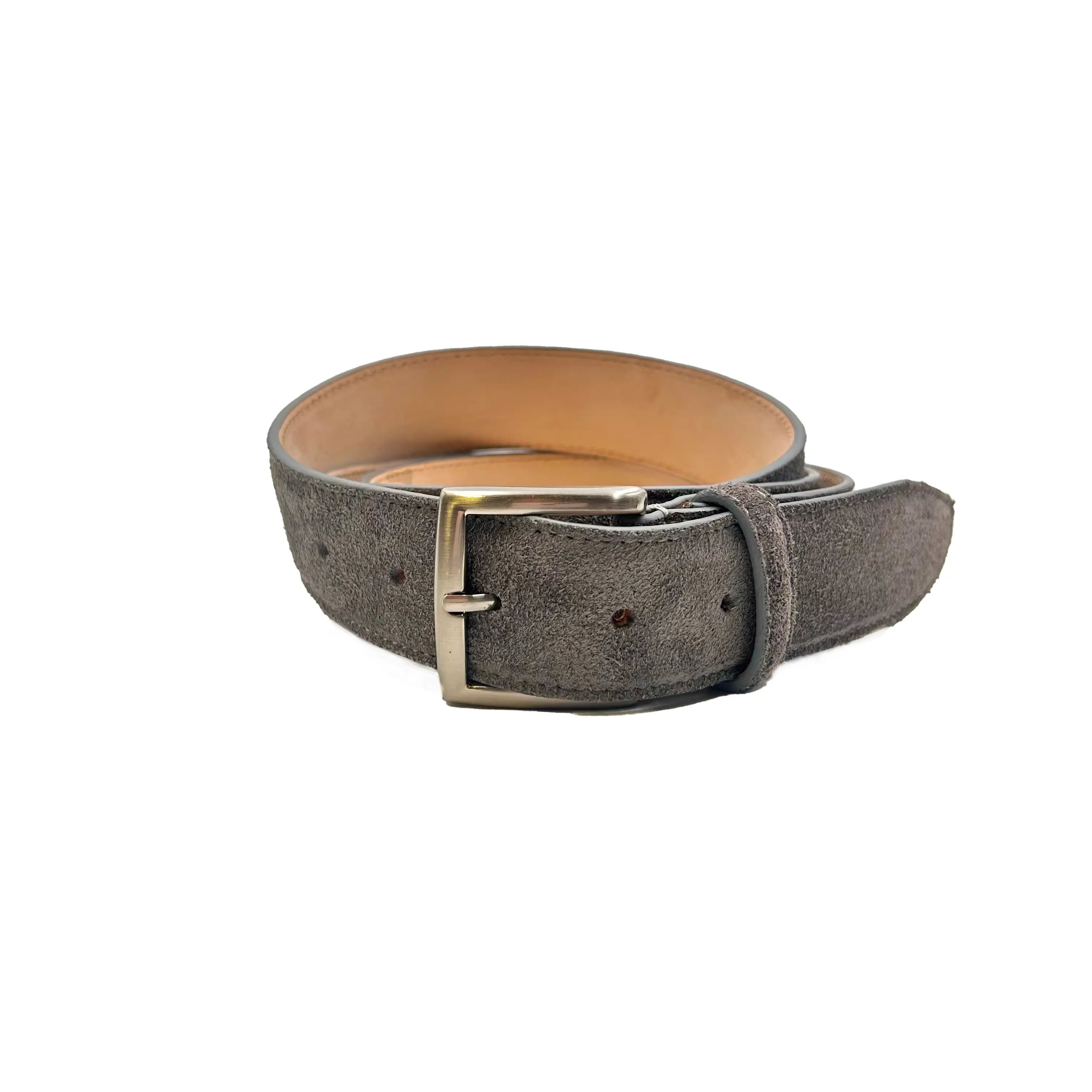 Sandro Barbera Cinture Cintura Camoscio Grigio Chiaro