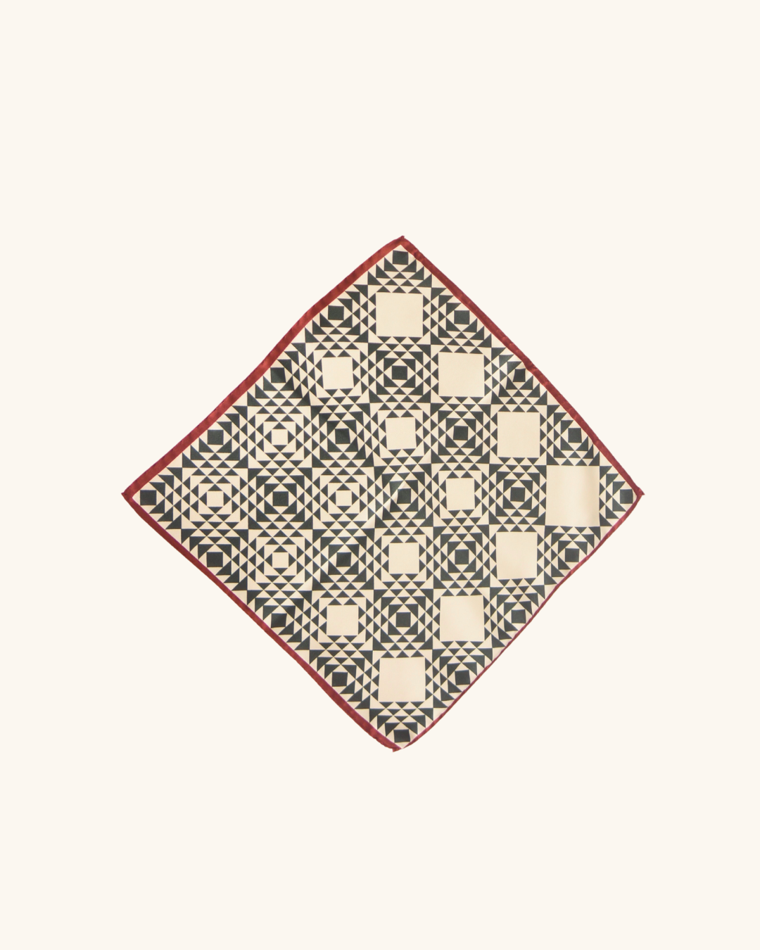 Stefano Bemer Fazzoletto Taschino Seta Fantasia Geometrica Opz.1