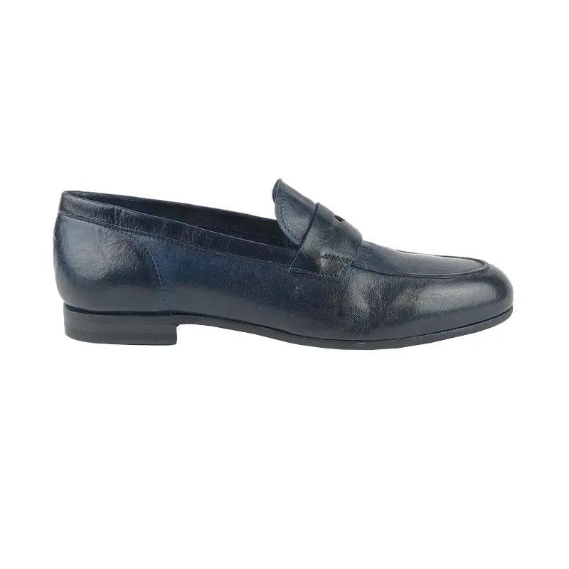 Sandro Barbera C01 mocassini uomo blu stone washed