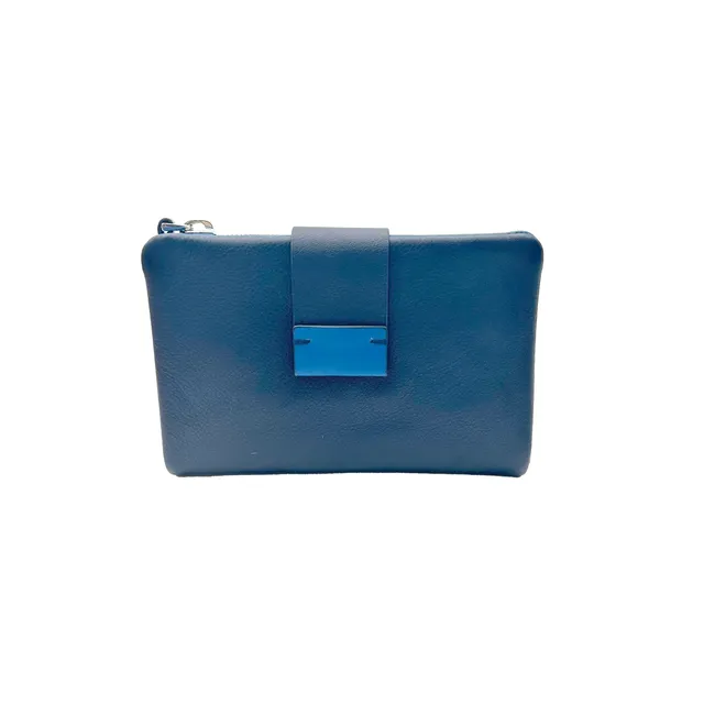 Sandro Barbera 6046 portafoglio donna blu reef pelle