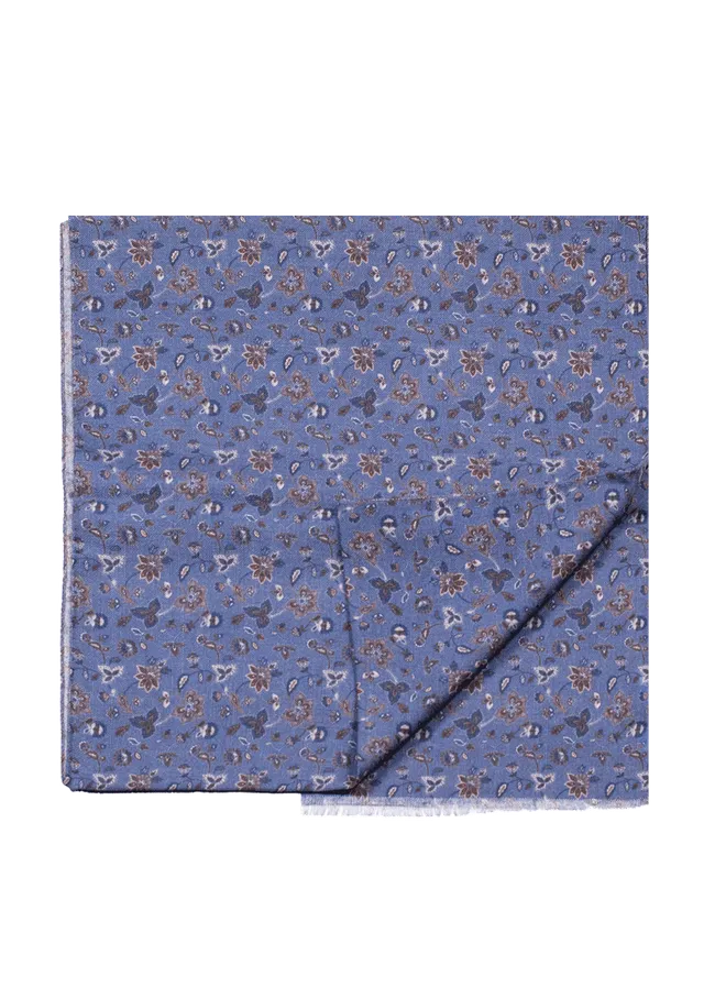 Stefano Bemer Scarves SV5006 sciarpa lana blu marrone