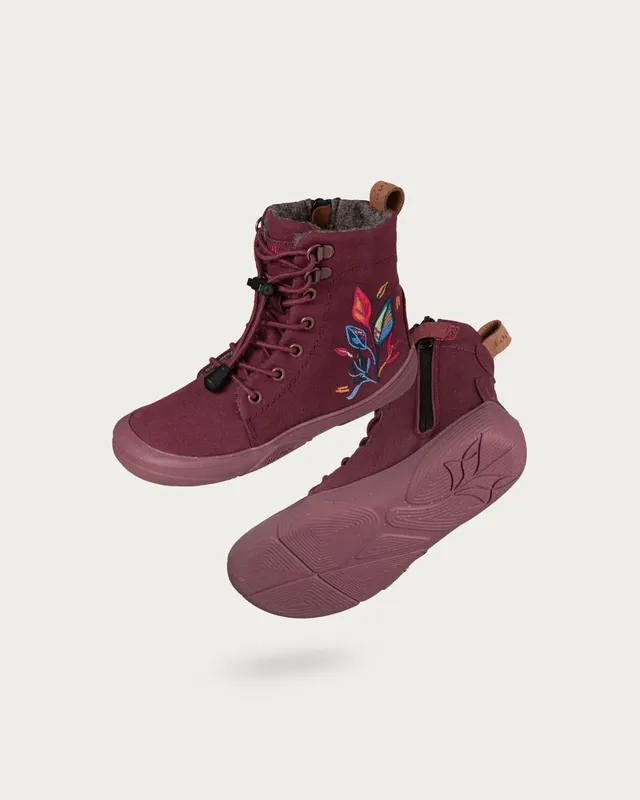 Wildling Haldy scarpe invernali bordeaux bimbo lana