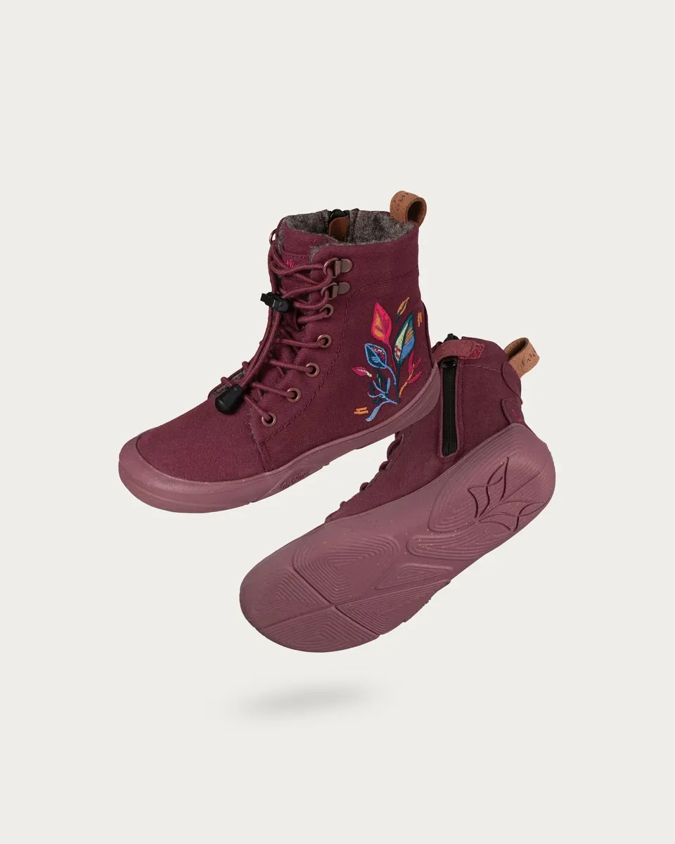 Wildling Haldy scarpe invernali bordeaux bimbo lana