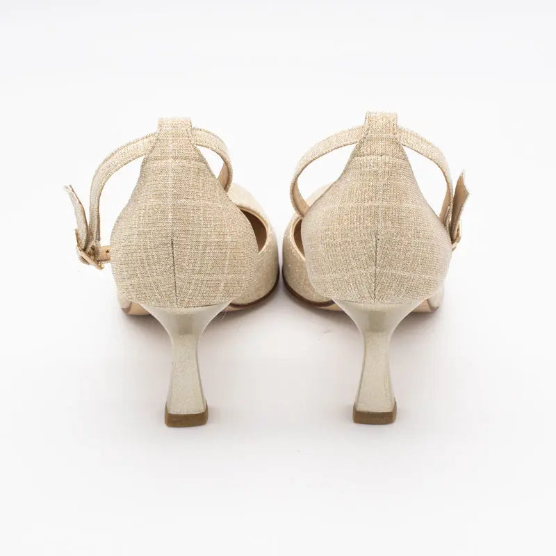 Sandro Barbera & Figli 602 Galassia sandali oro tacco 7 cm pelle