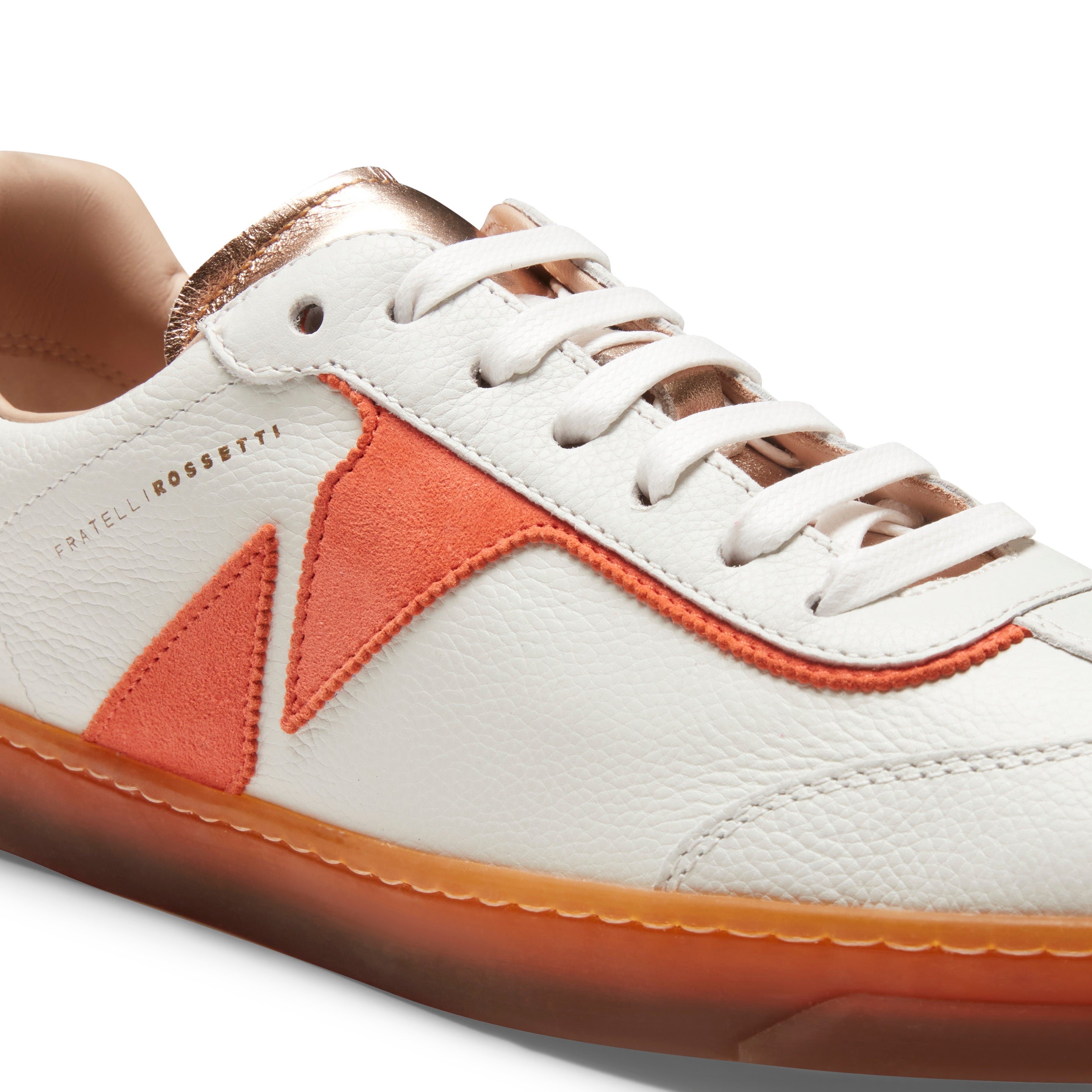 F.lli Rossetti One 77213 sneaker donna bianco pelle arancione