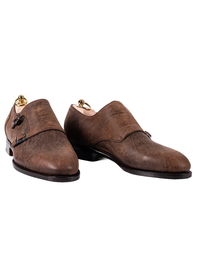 Stefano Bemer Monks C2340 scarpe double monk tabacco kudu