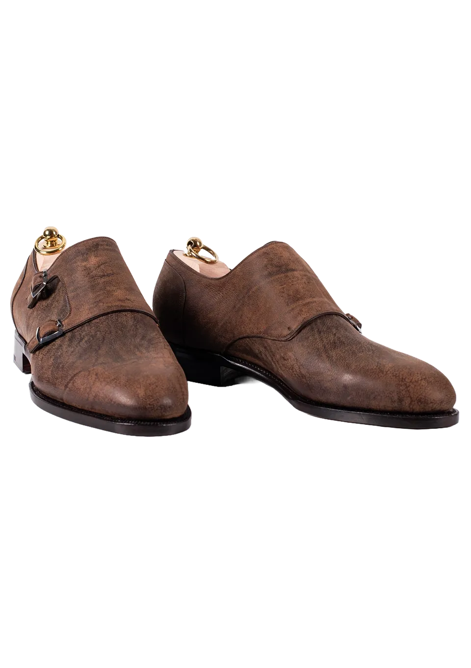 Stefano Bemer Monks C2340 scarpe double monk tabacco kudu