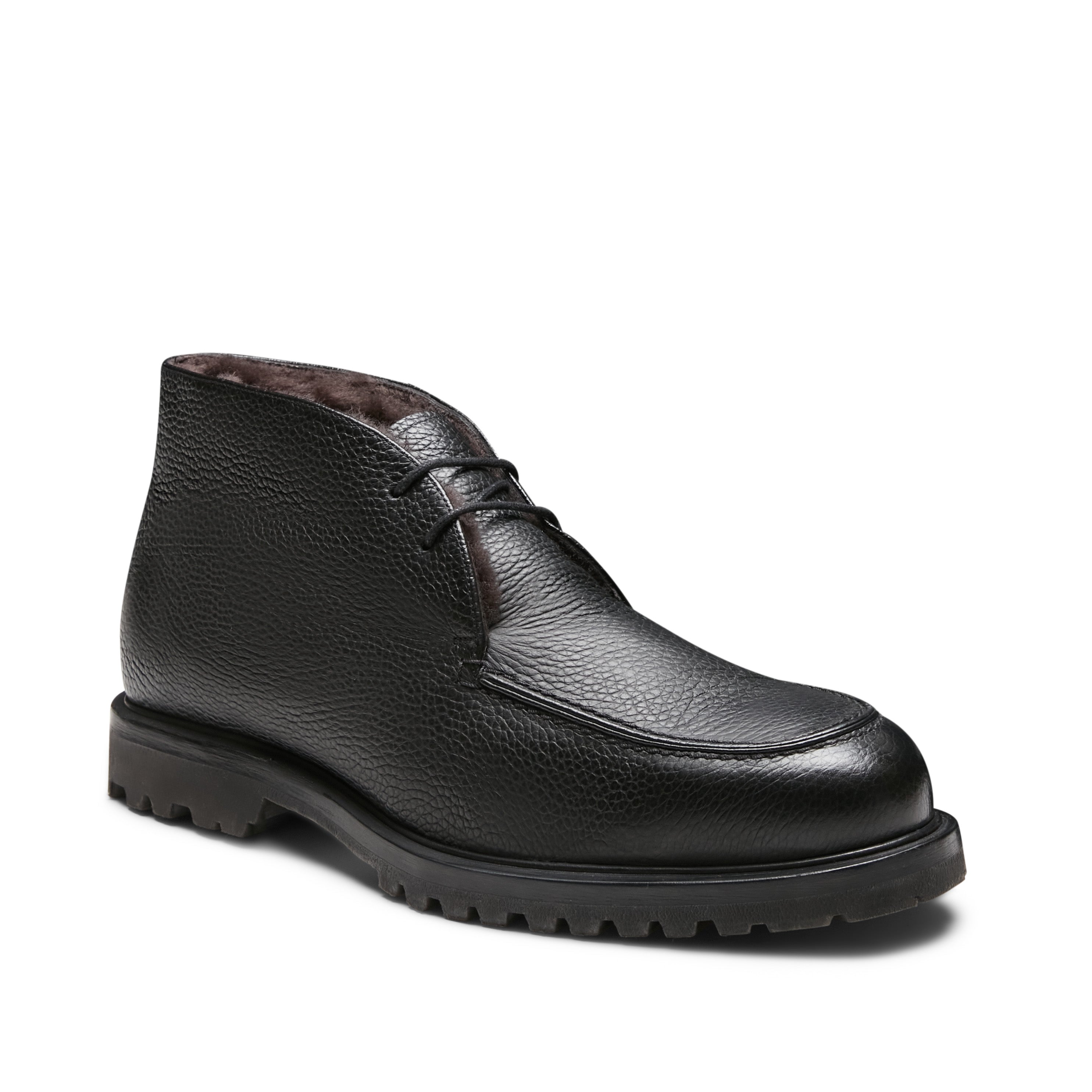 F.lli Rossetti Desert Boot Uomo Pelle Nera Suola Carrarmato