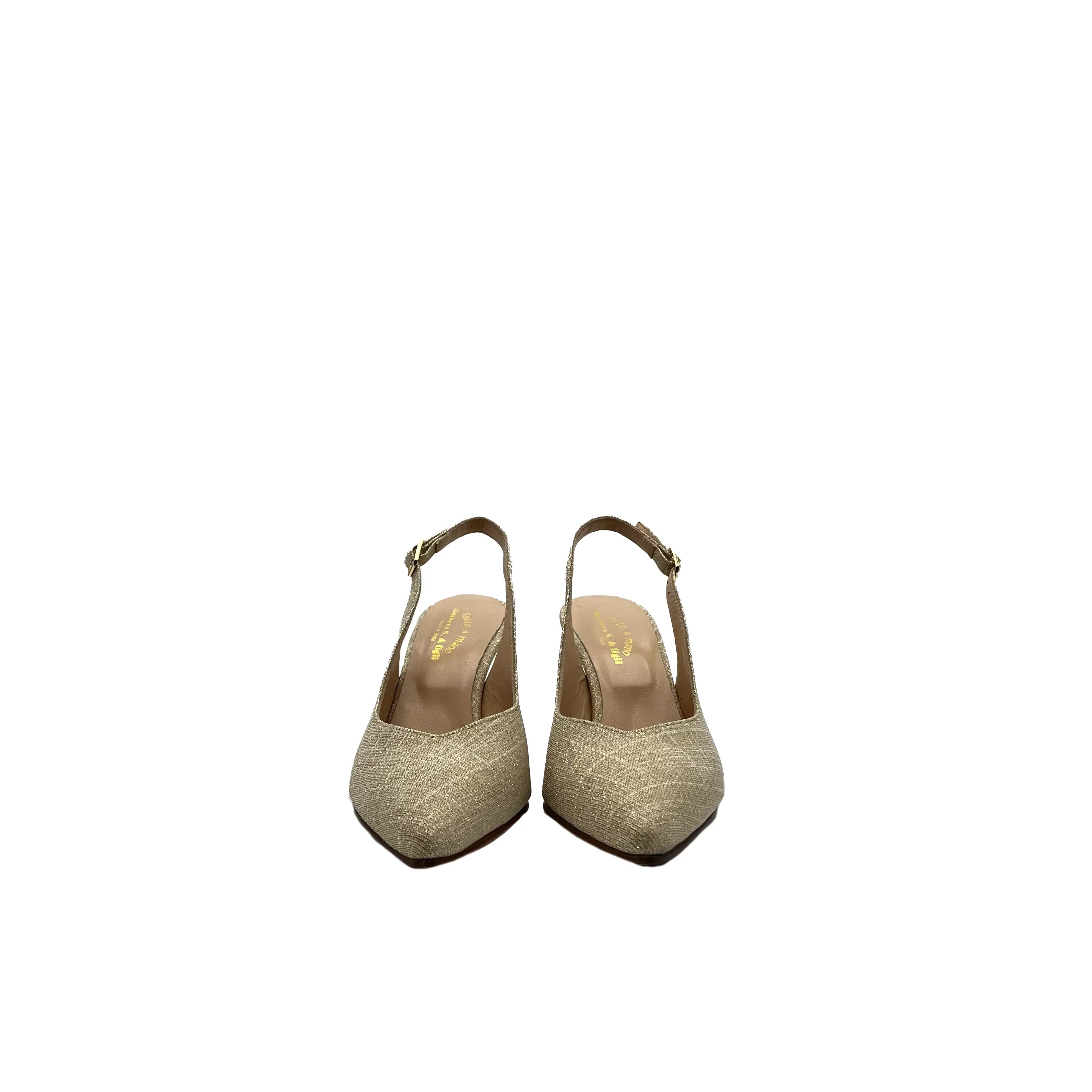 Sandro Barbera & Figli 704 Gold sandalo donna oro tacco 75
