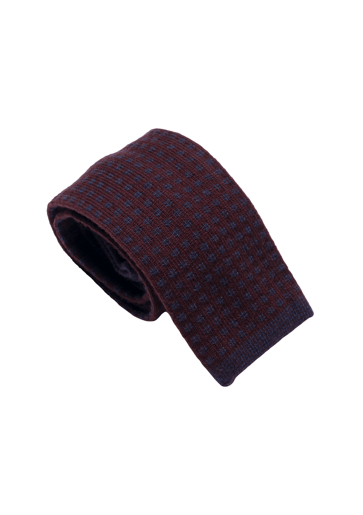 Stefano Bemer Ties Cravatta Lana Bordeaux Blu Pattern 7