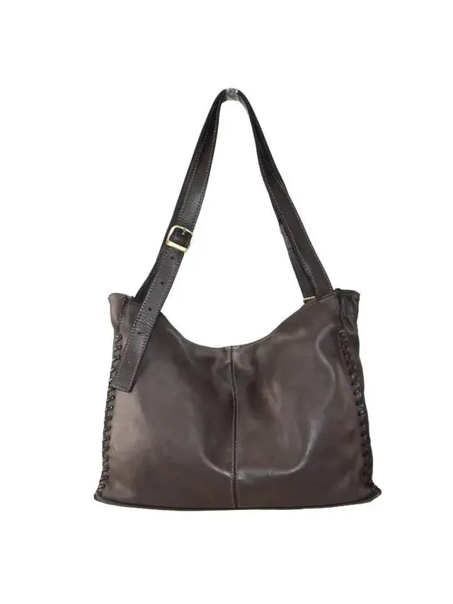 Sandro Barbera BATL48 Borsa a Spalla Pelle Moro Vintage