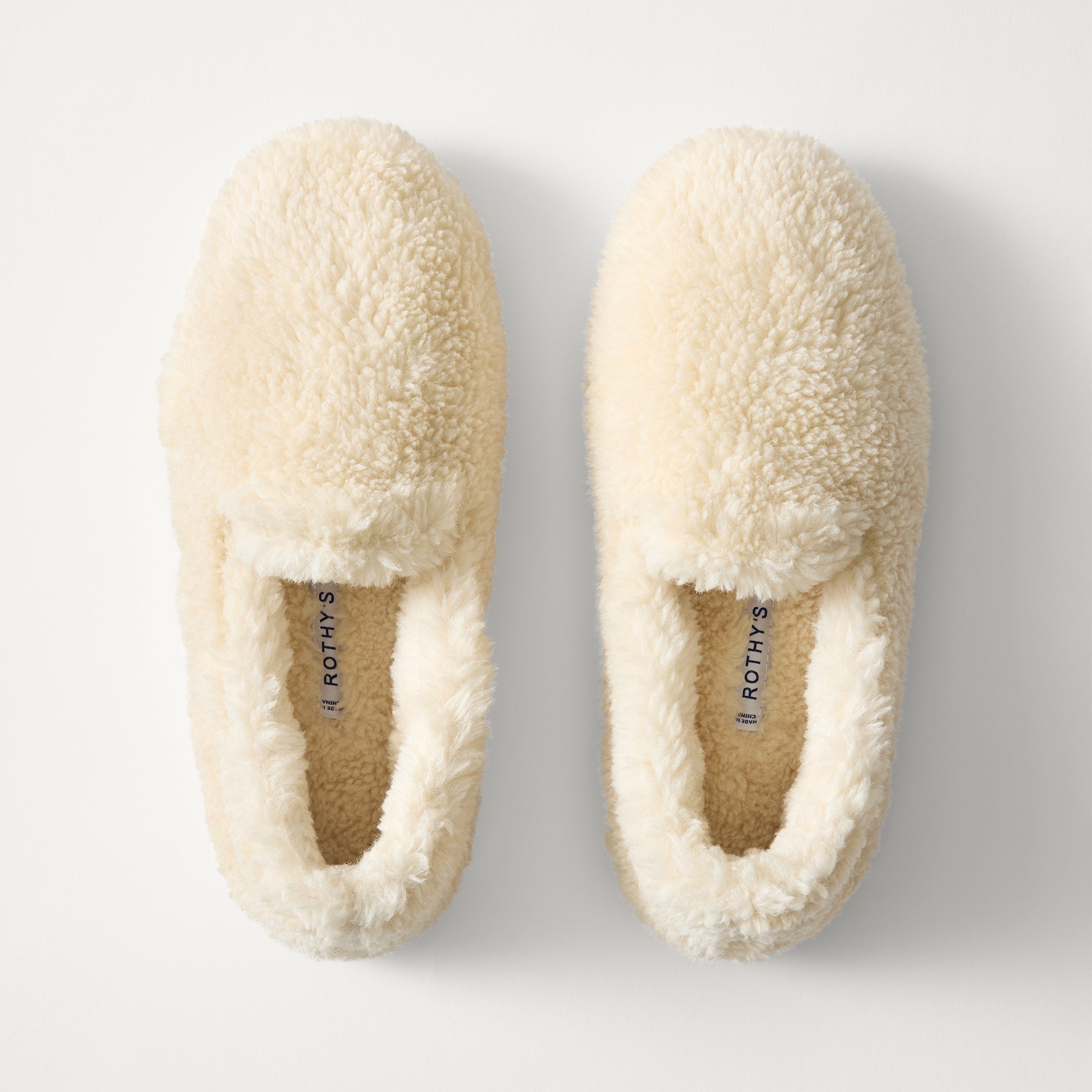 Rothy's Teddy Slipper pantofole Oat Milk peluche