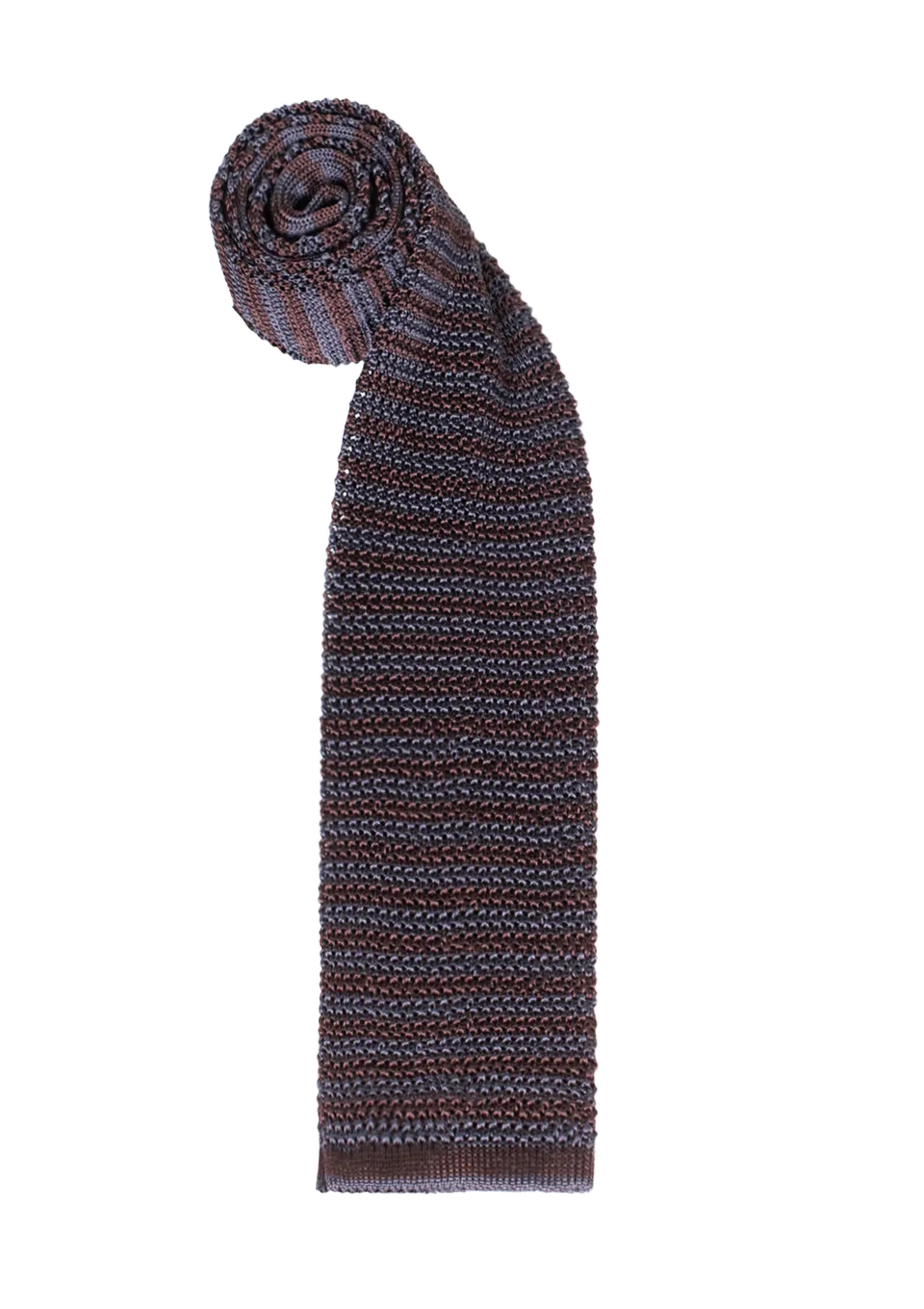 Stefano Bemer Ties SV5005 cravatta seta marrone righe micro