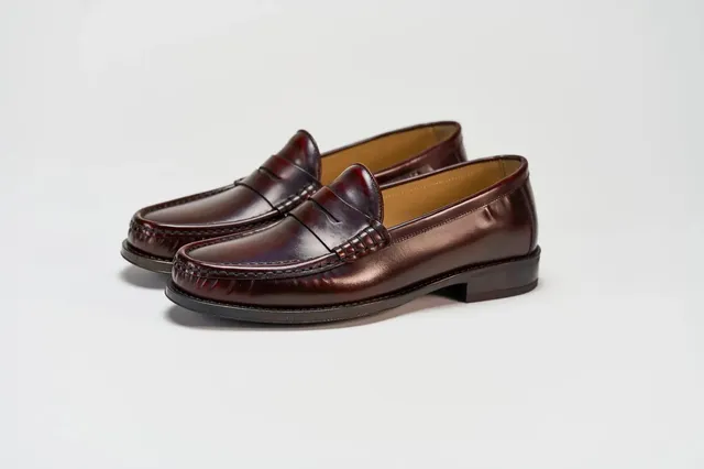 Sandro Barbera Brera Penny Loafer mocassini uomo bordeaux pelle