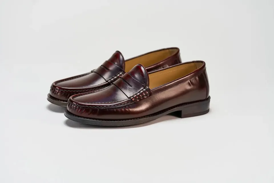 Sandro Barbera Brera Penny Loafer mocassini uomo bordeaux pelle