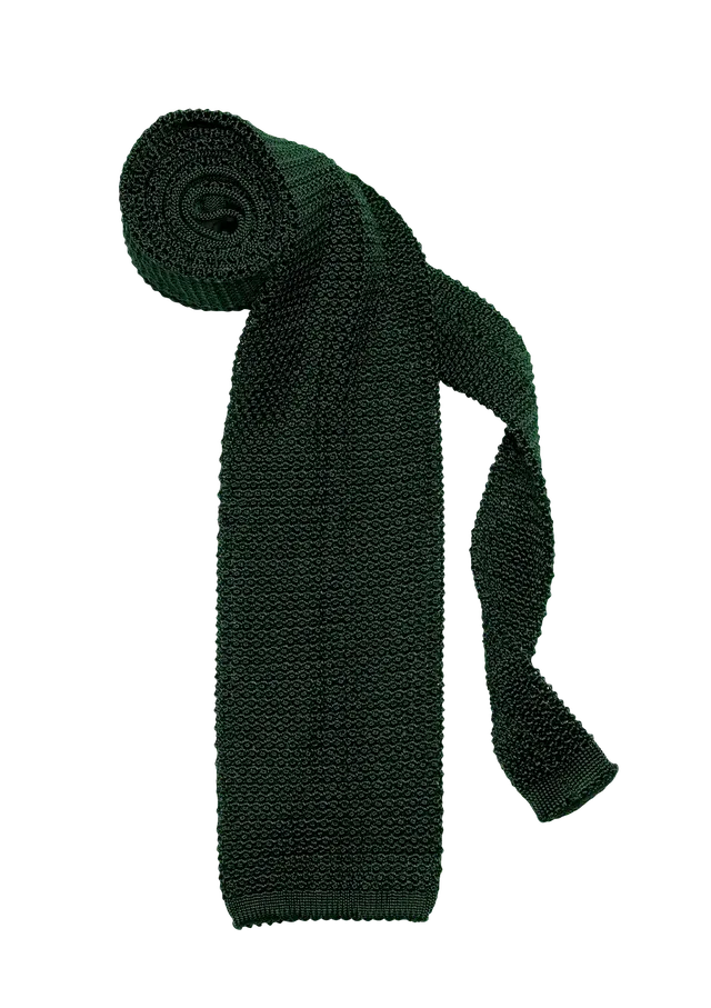 Stefano Bemer Maglia cravatta seta verde inglese 8 cm