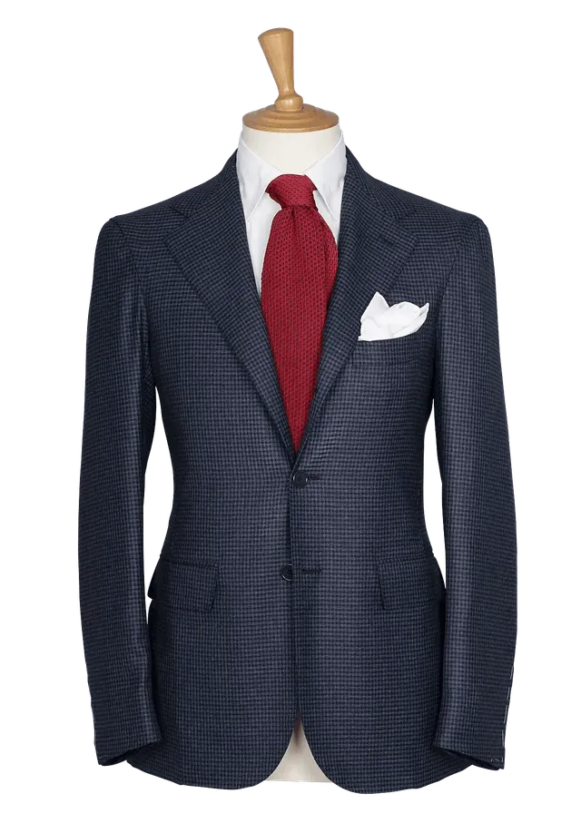 Stefano Bemer Blazers SV2075 blazer lana blu houndstooth