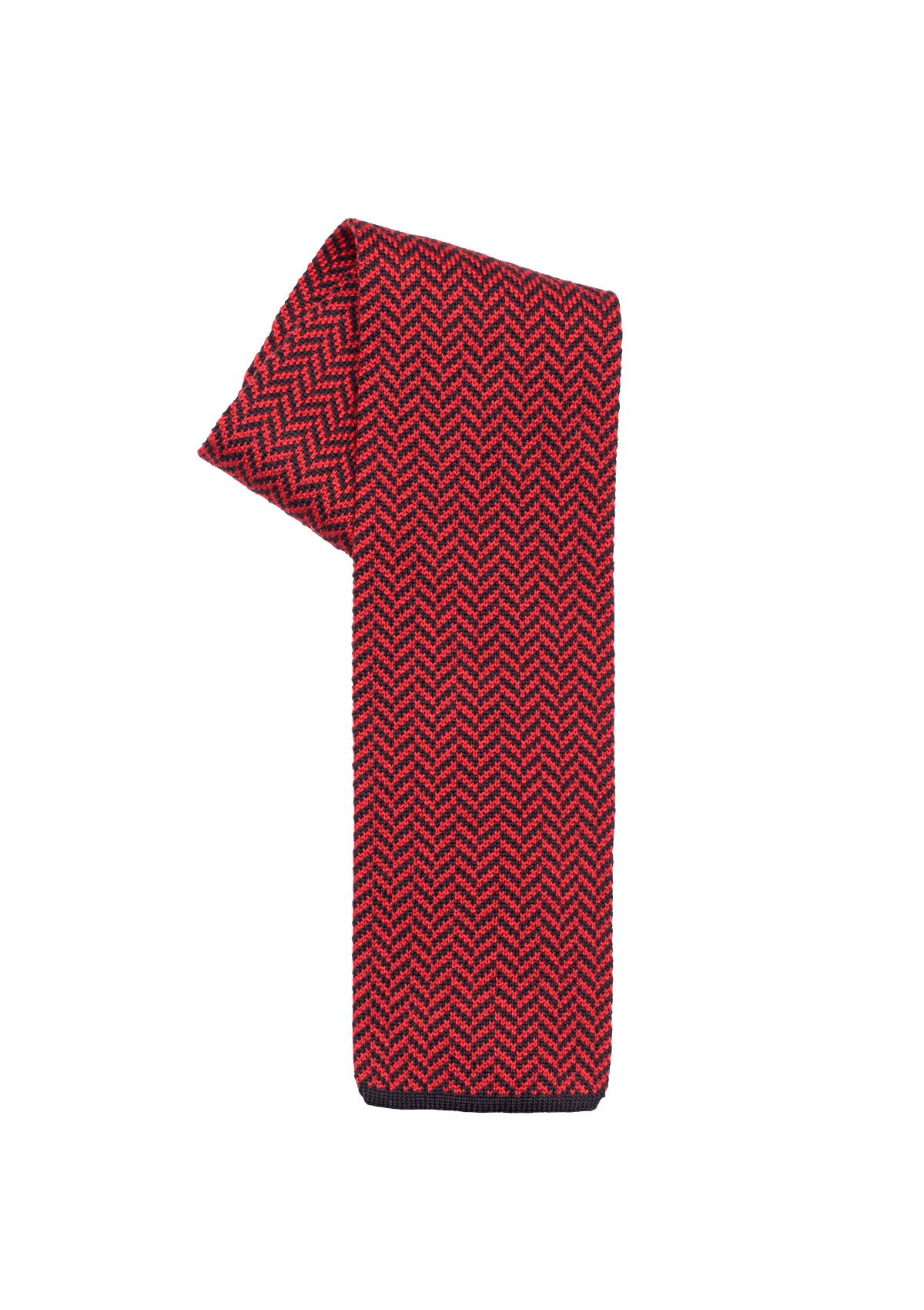 Stefano Bemer Cravatta Maglia Cotone Rosso Rubino 8 cm