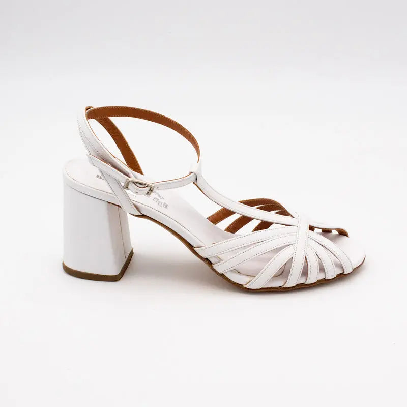 Sandro Barbera Creta 10 Sandalo Donna Bianco Tacco 7,5