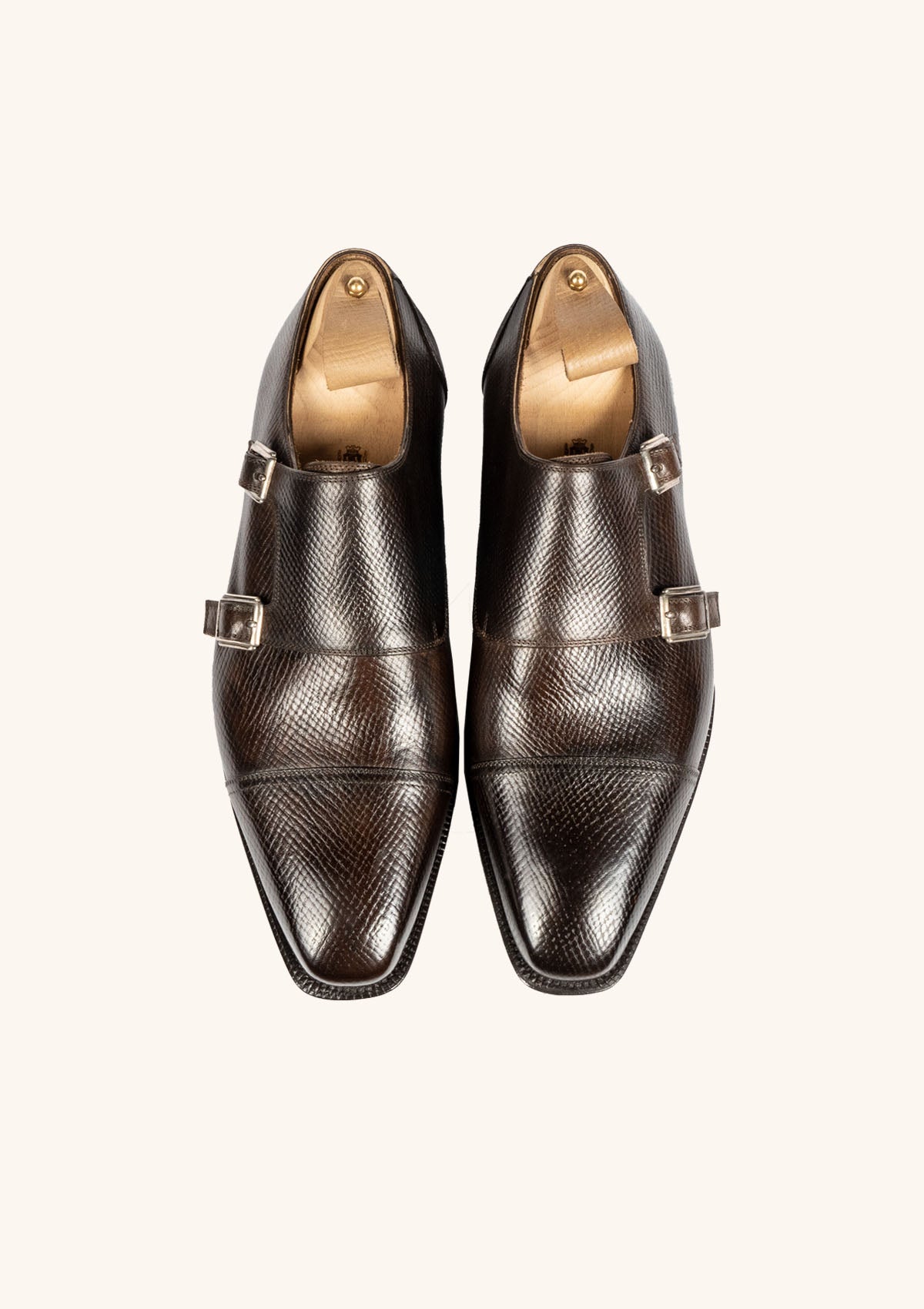 Stefano Bemer Classica Double Monk Pelle Marrone 42