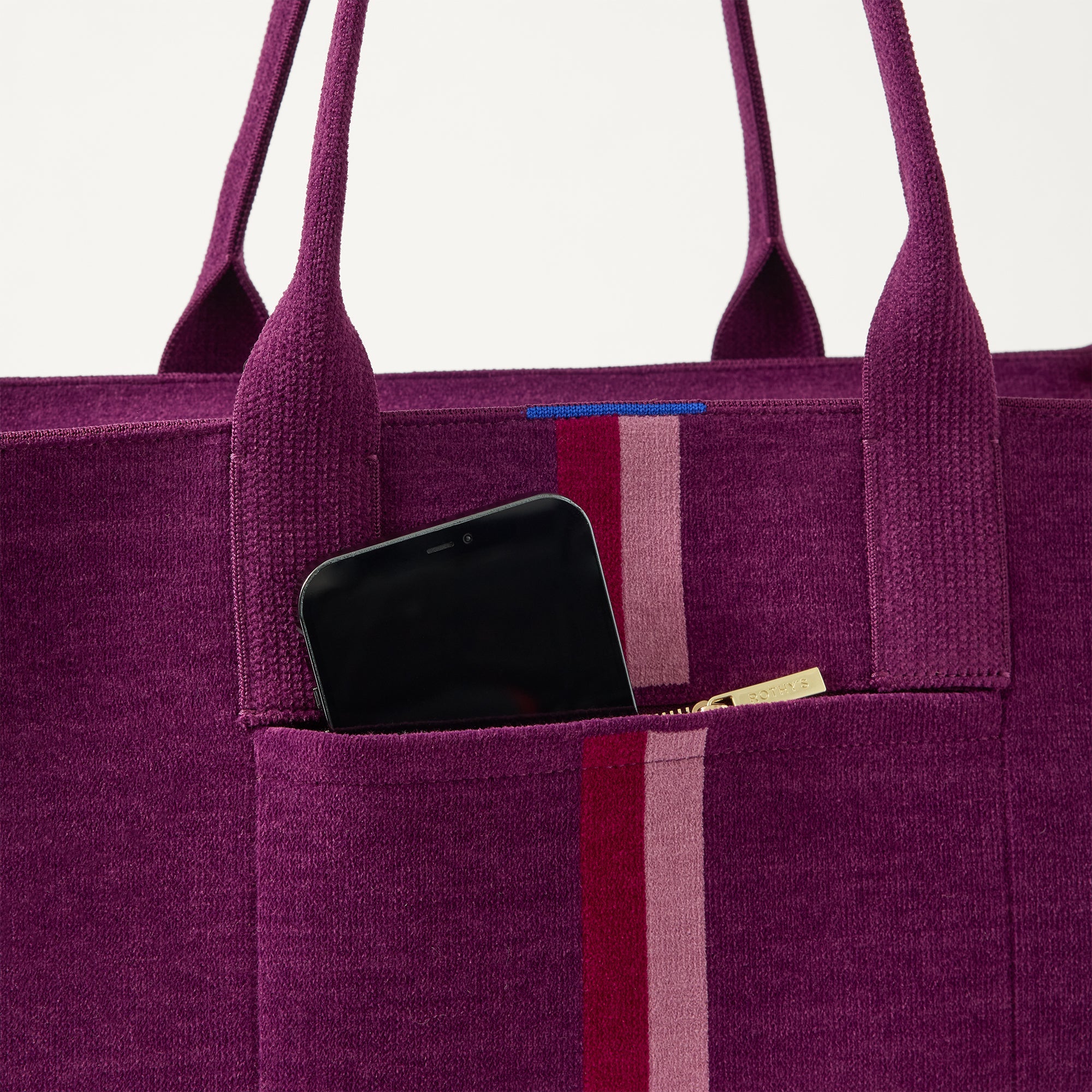 Rothy's Classic Tote tote bag ReVelvet Orchid viola