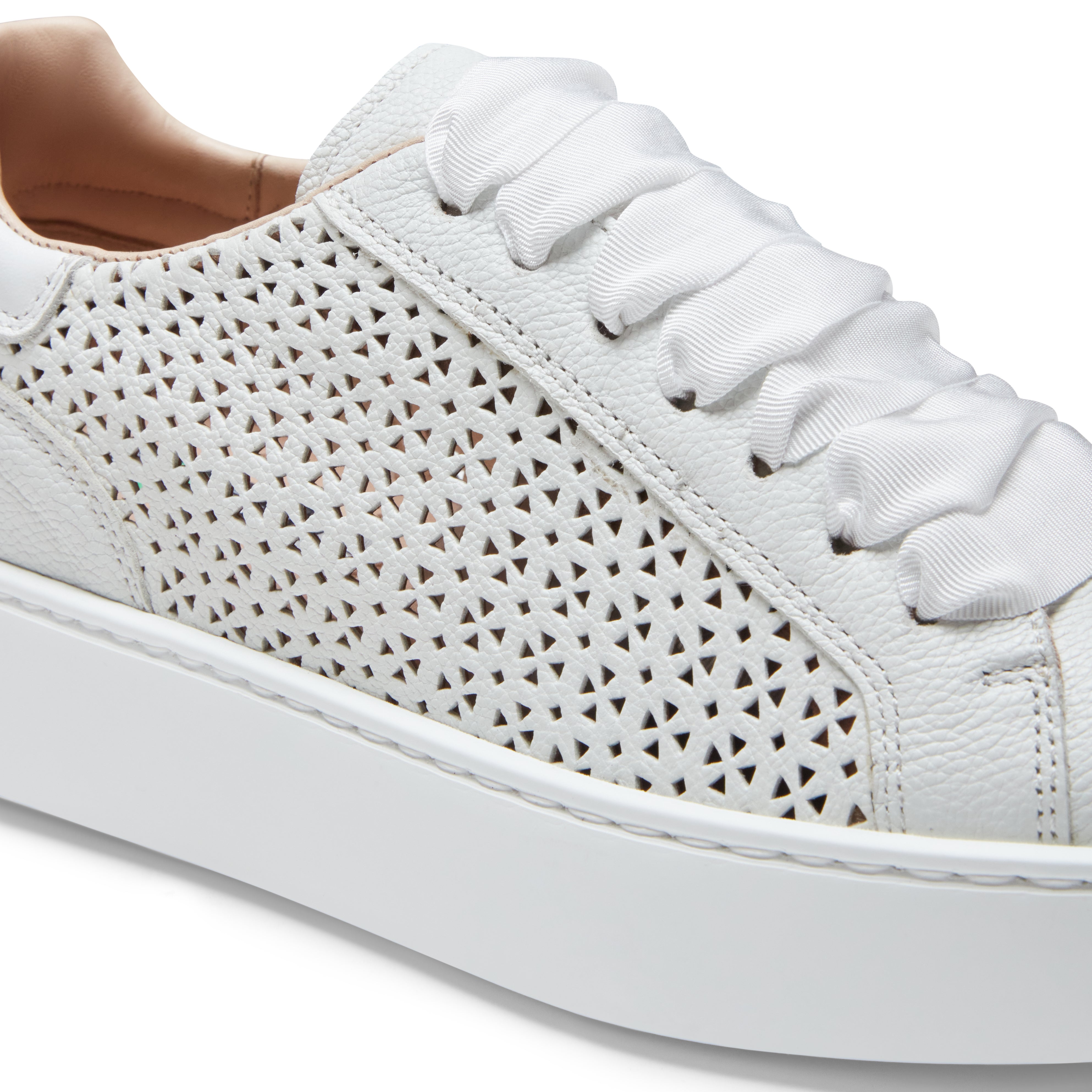 F.lli Rossetti Sneaker 77208 Pelle Donna Bianco Motivo Floreale