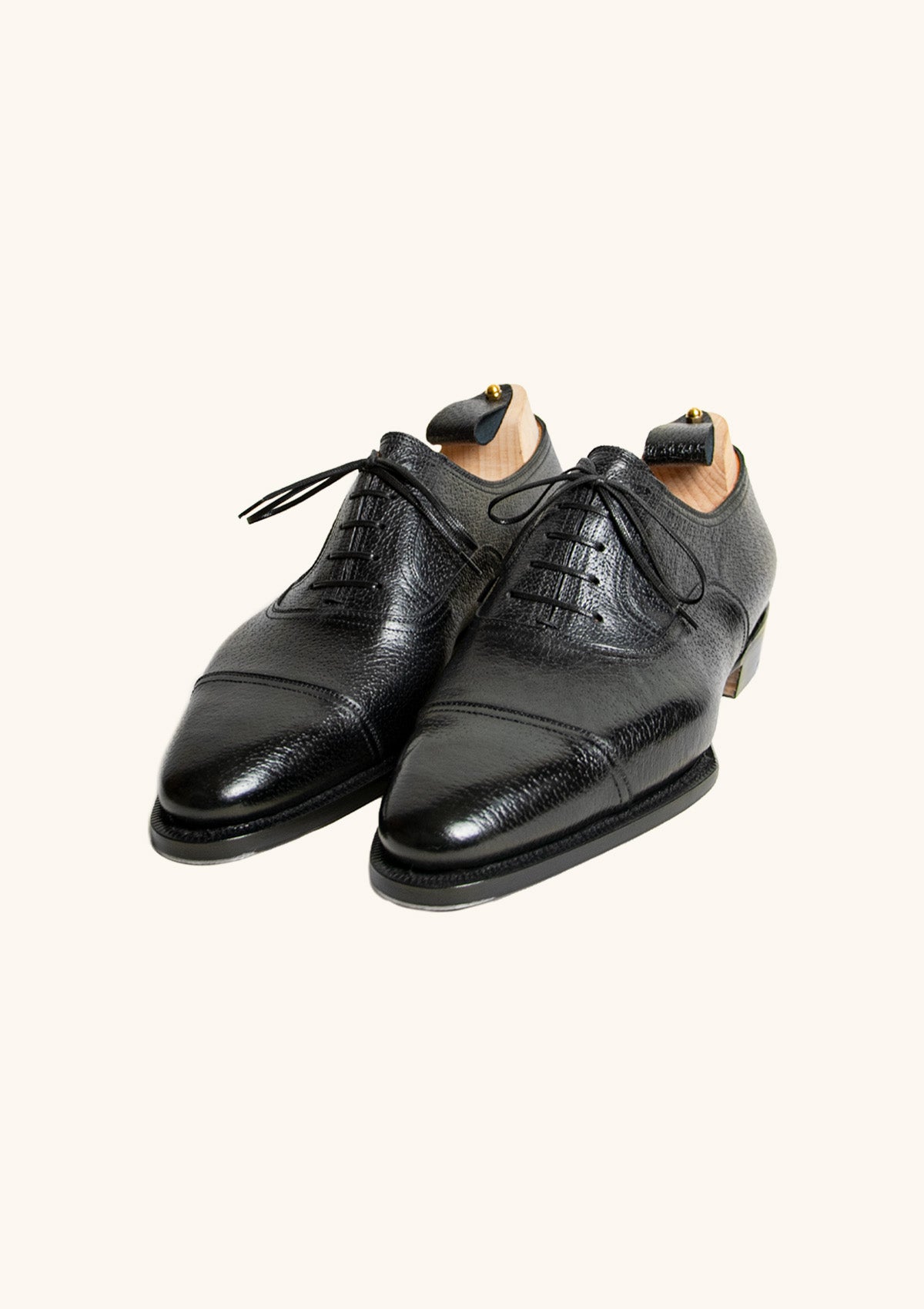 Stefano Bemer Oxfords T6471 scarpe pelle nere cinghiale