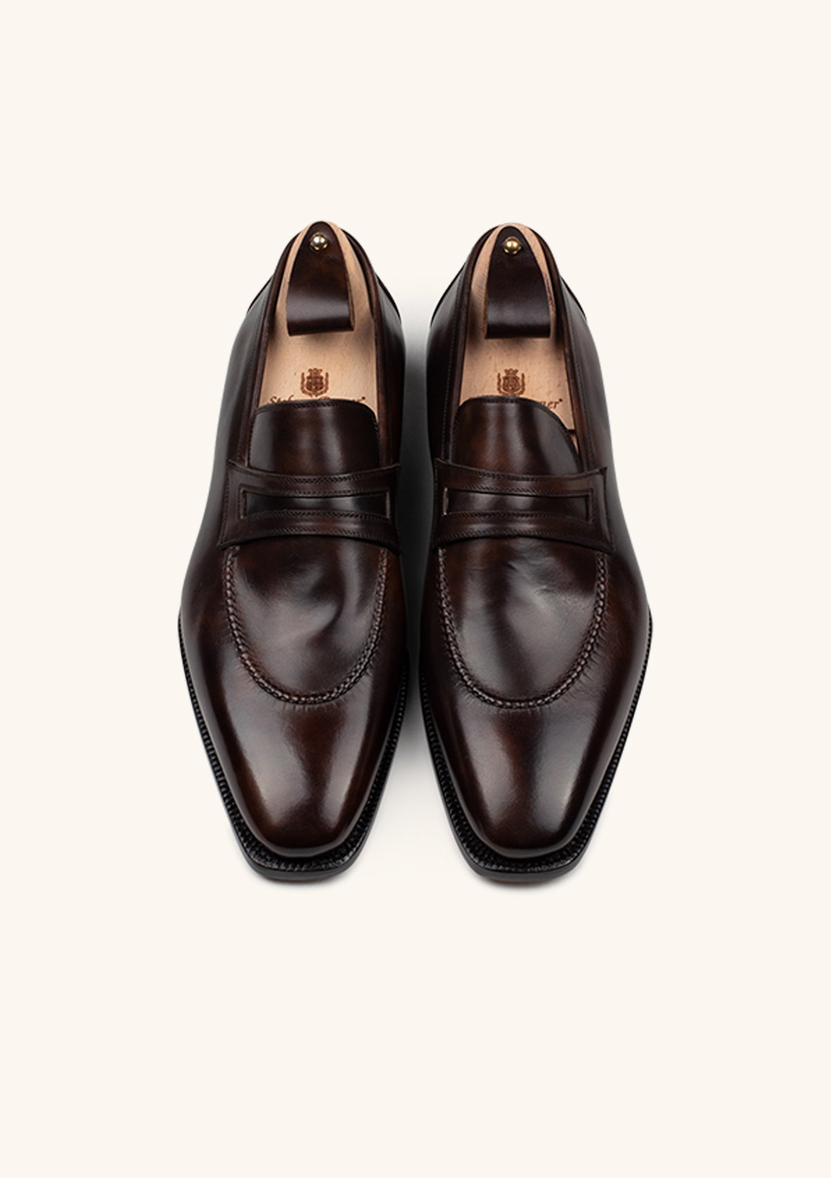 Stefano Bemer Loafers C1250 mocassini penny marrone scuro