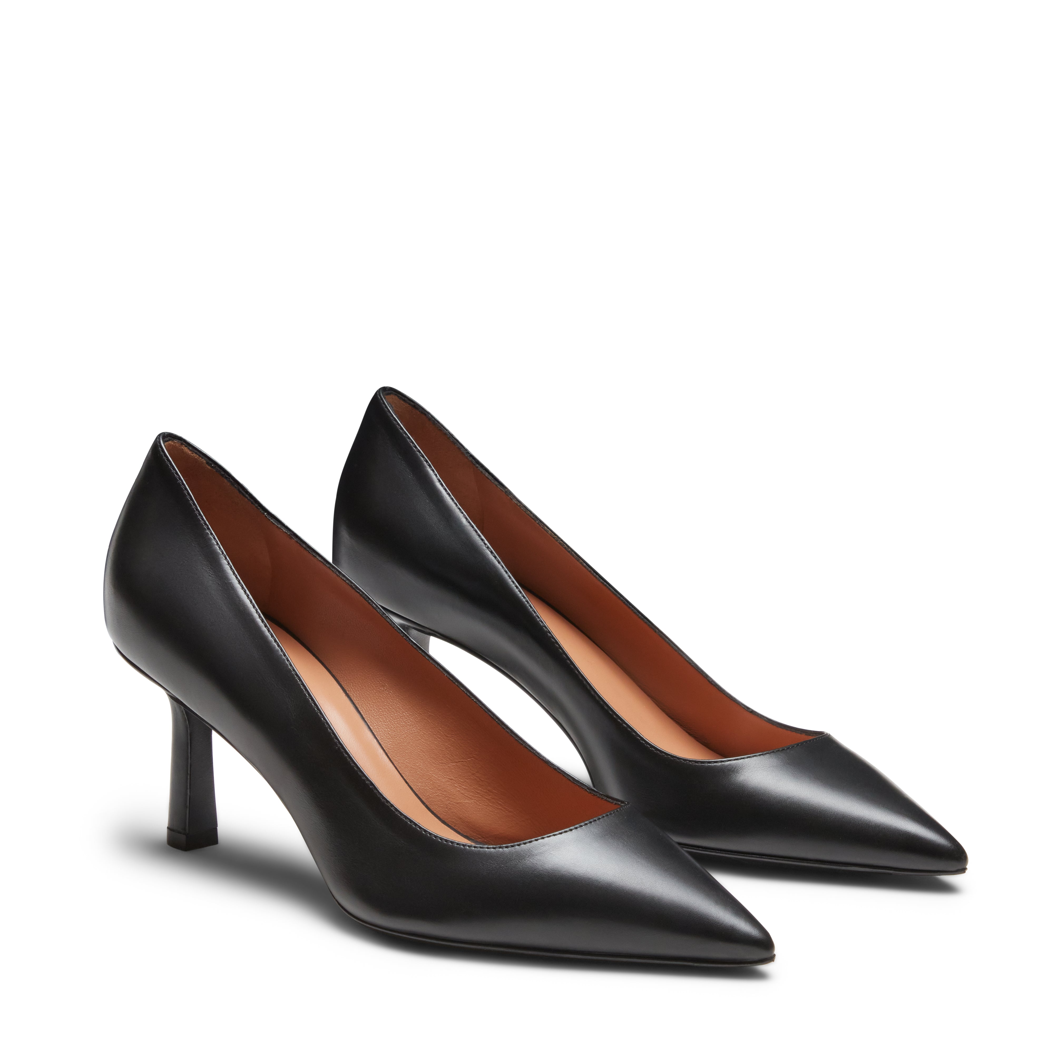 F.lli Rossetti Décolleté 67614 Pelle Nero Punta Sfilata
