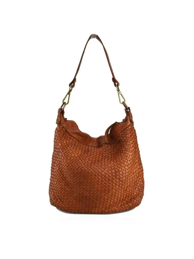 Sandro Barbera BAAY42846 borsa spalla pelle intrecciata cuoio