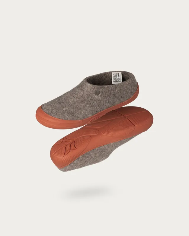 Wildling Shoes Slinka sten pantofole lana calda feltro