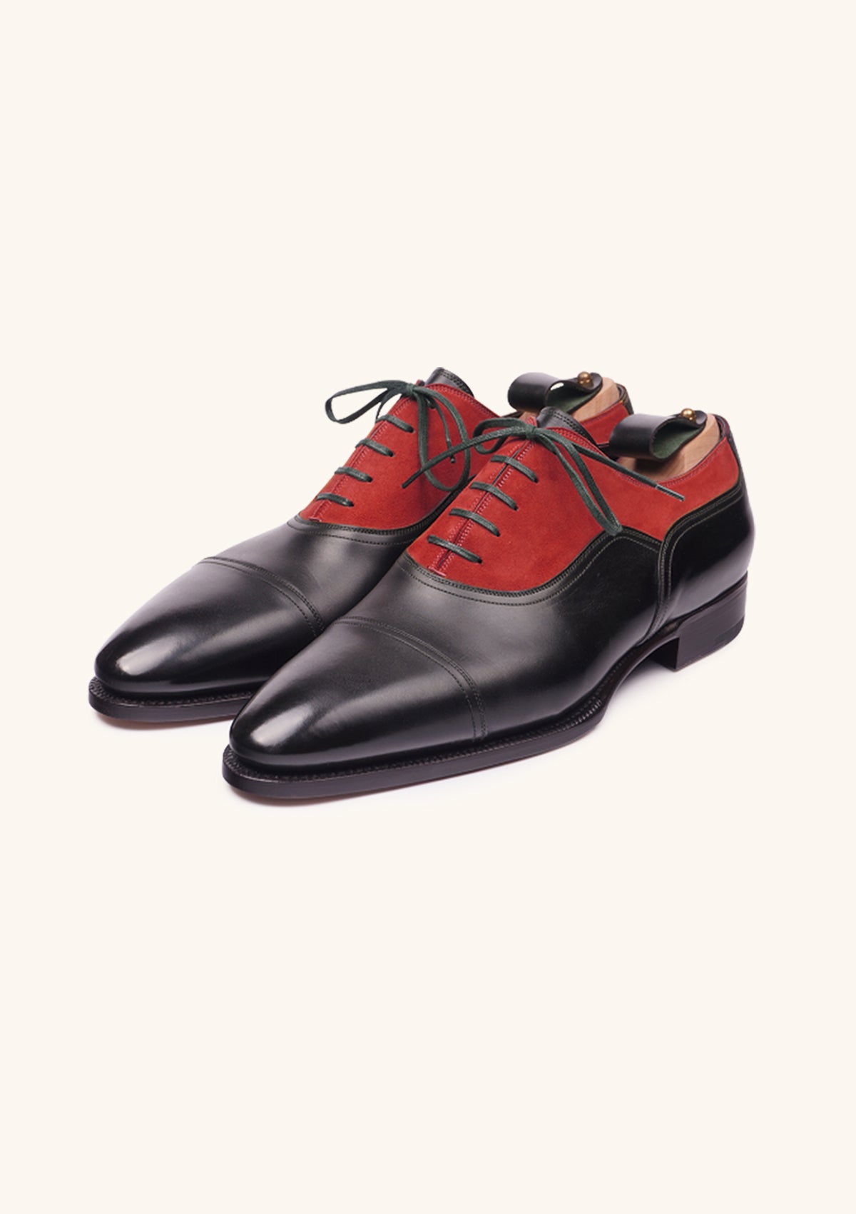 Stefano Bemer Oxfords C6321 scarpe oxford nero rosso pelle