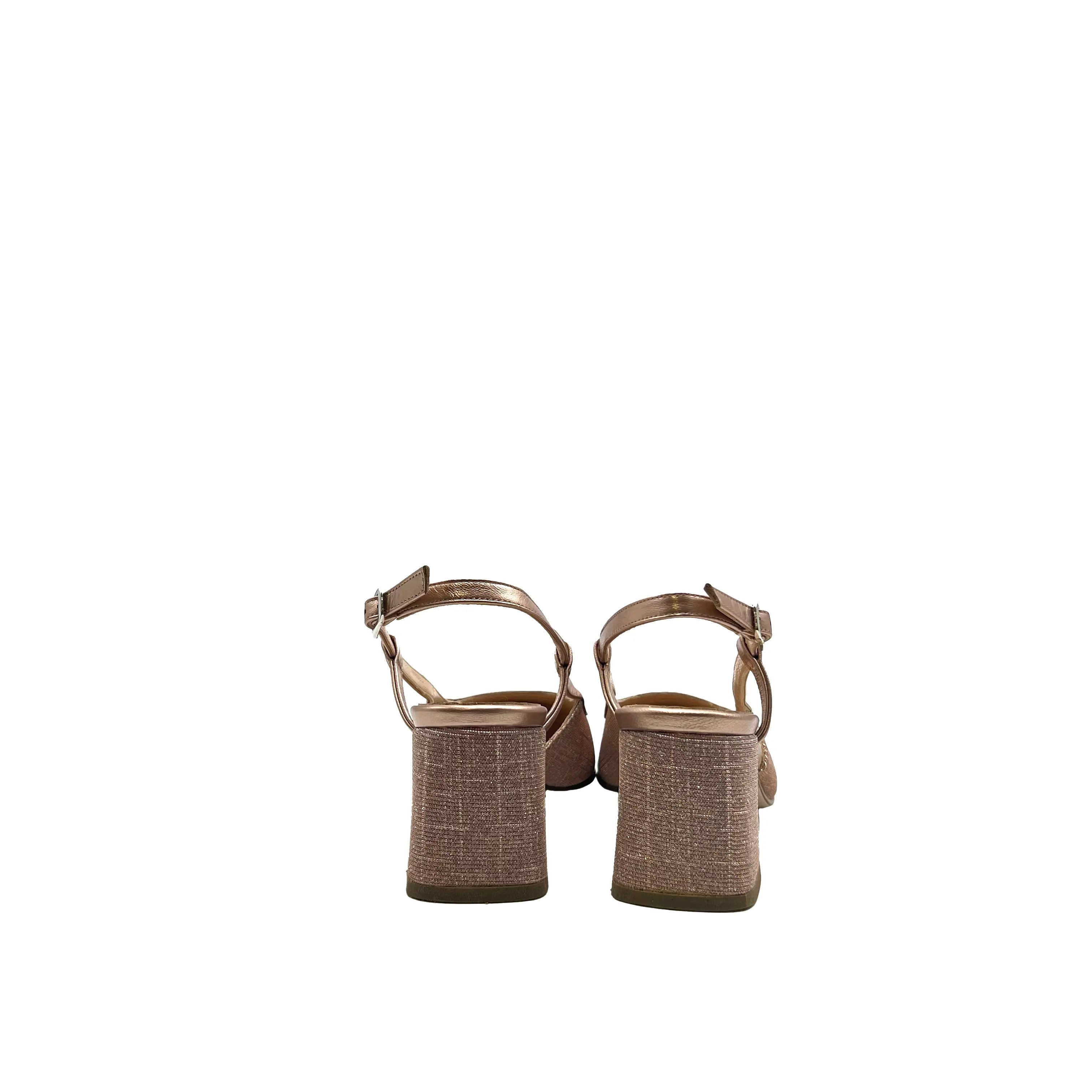 Sandro Barbera Stringate 1055 sandalo chanel donna cipria tacco 60