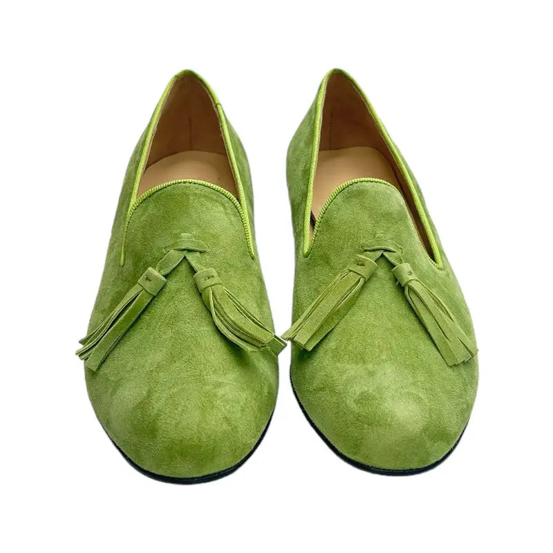 Sandro Barbera AC24 stringate donna verdi pelle tacco basso