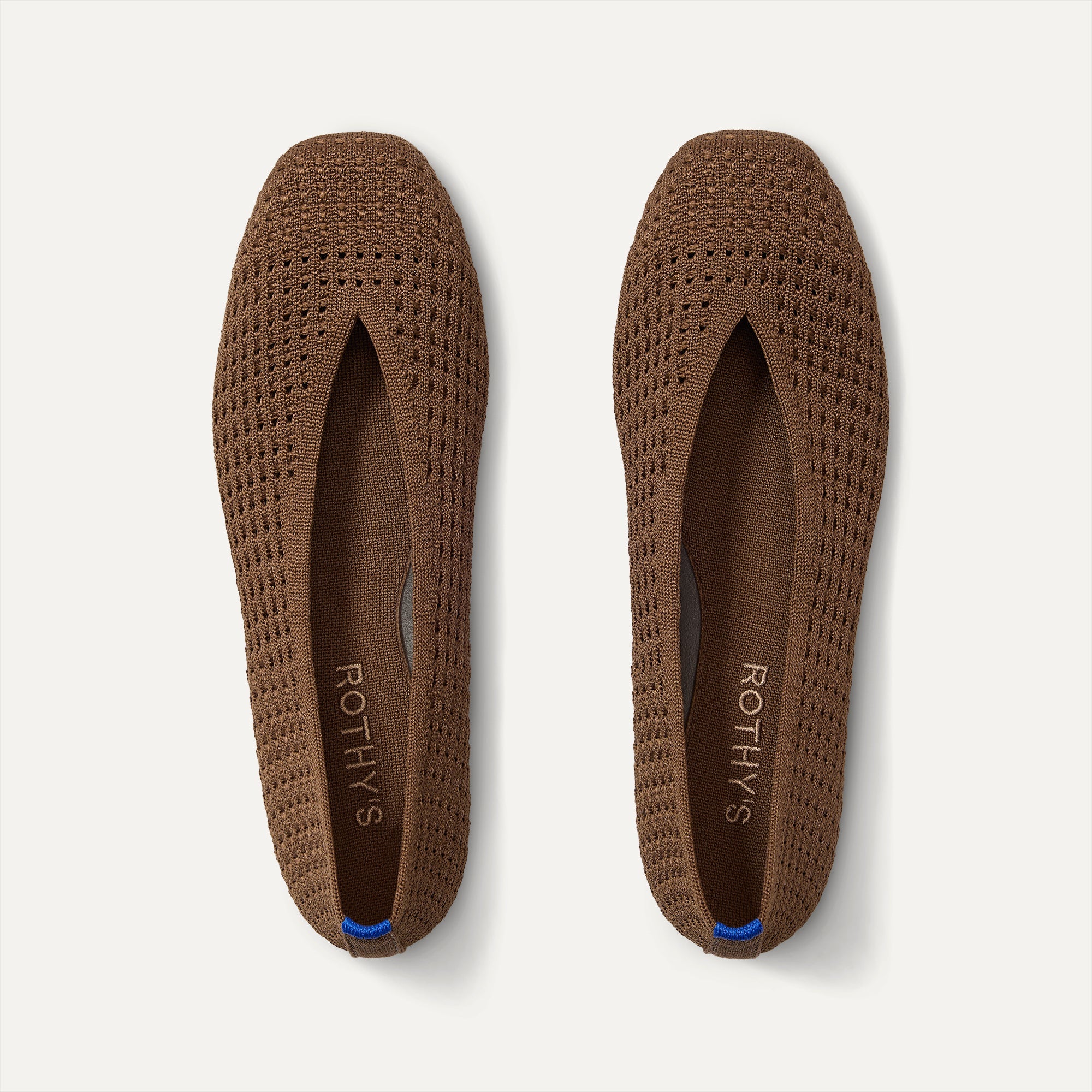 Rothy's Max Square Ballerina ballerine Cinnamon Mesh marrone