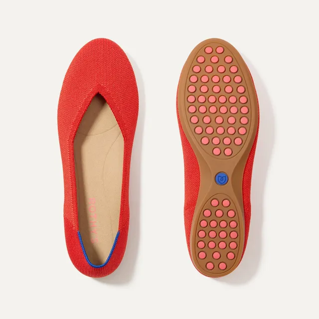 Rothy's The Daily Flat ballerine Showstopper Red rosse