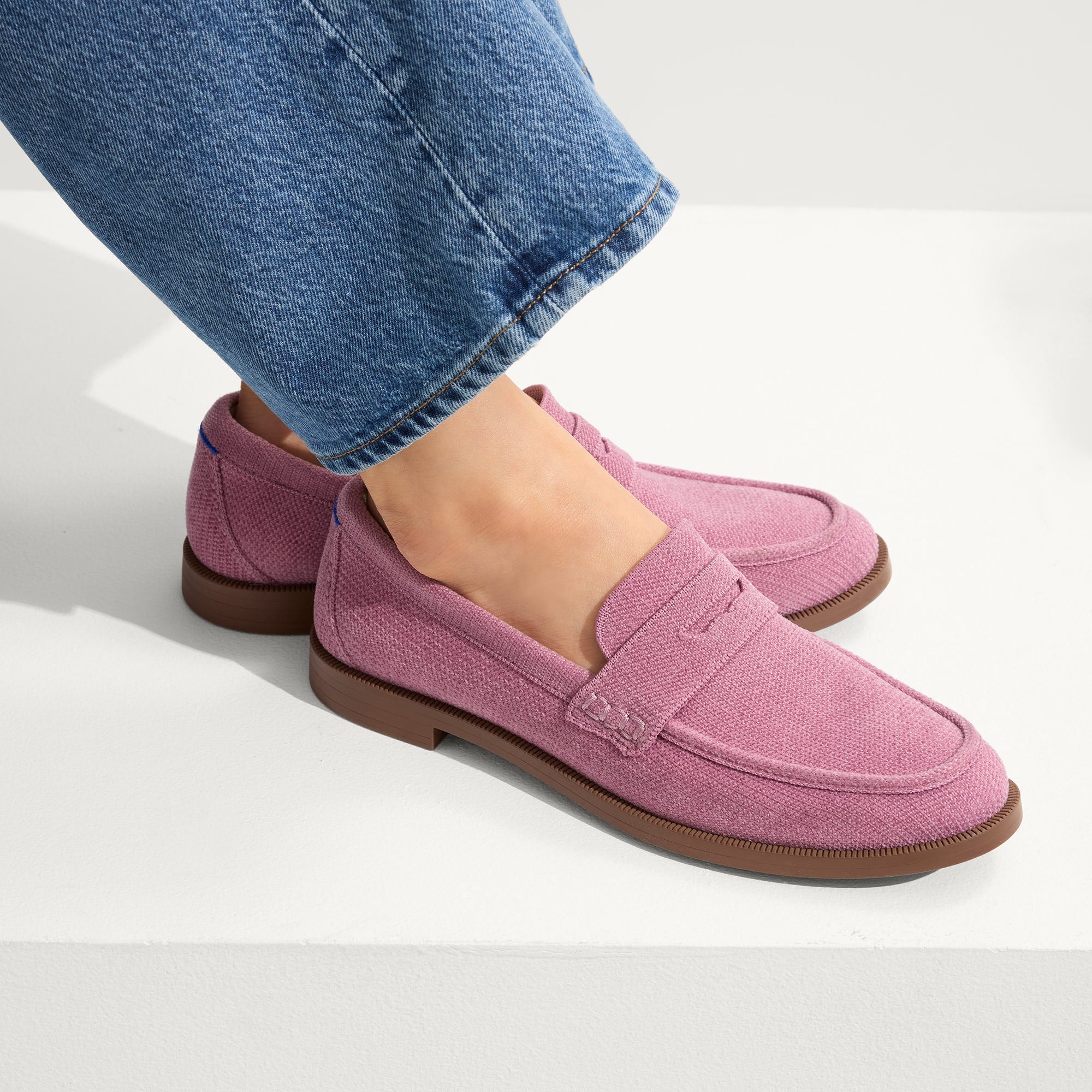 Rothy's The Penny Loafer mocassini ReVelvet Lilac lilla