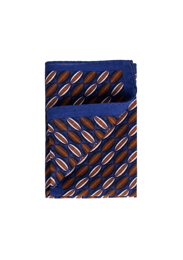 Stefano Bemer Pocket Squares pochette lana blu arancione