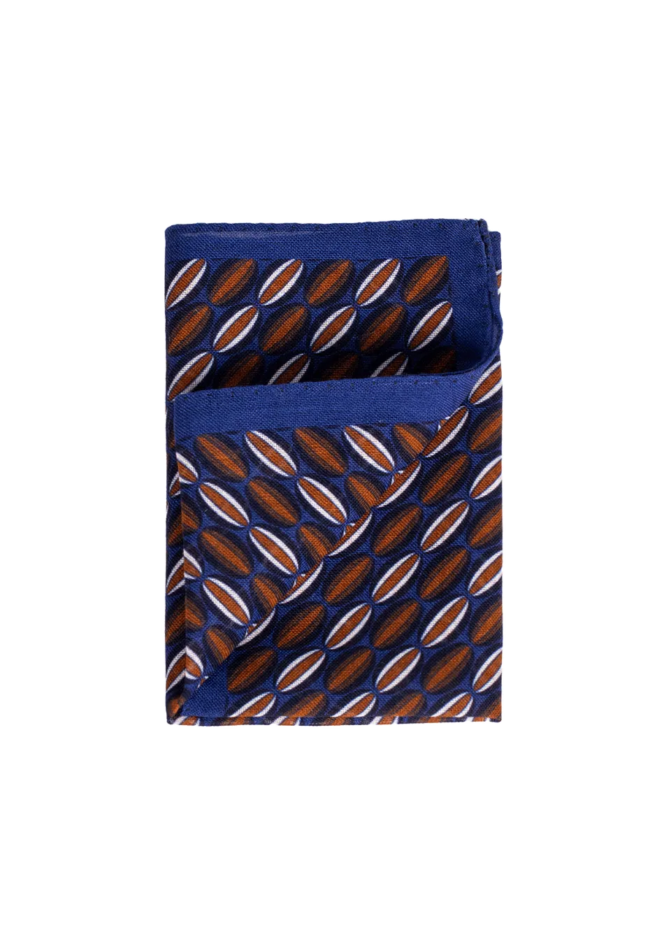 Stefano Bemer Pocket Squares pochette lana blu arancione