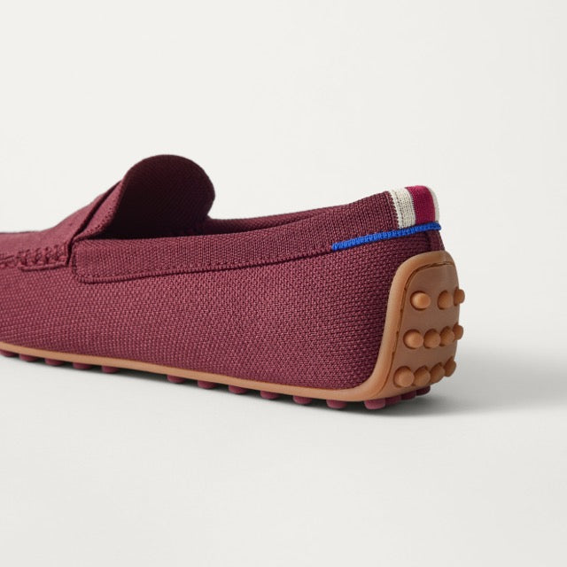 Rothy's The Men's Driver mocassino uomo Syrah rosso knit