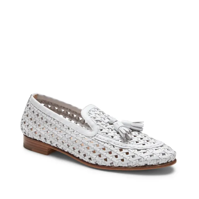 F.lli Rossetti Brera Mocassino Pelle Intrecciata Bianco
