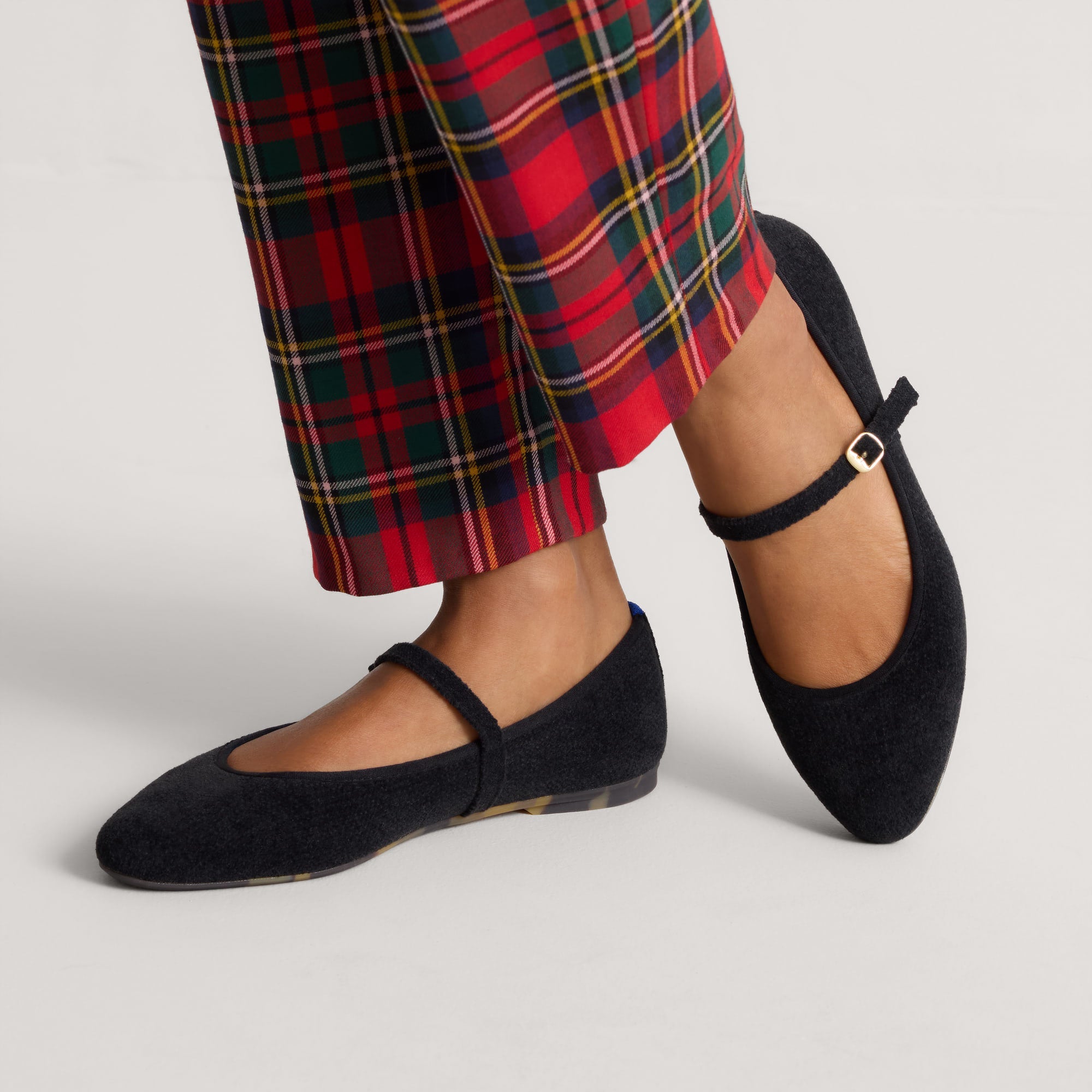 Rothy's The Almond Mary Jane ballerine ReVelvet nero punta mandorla