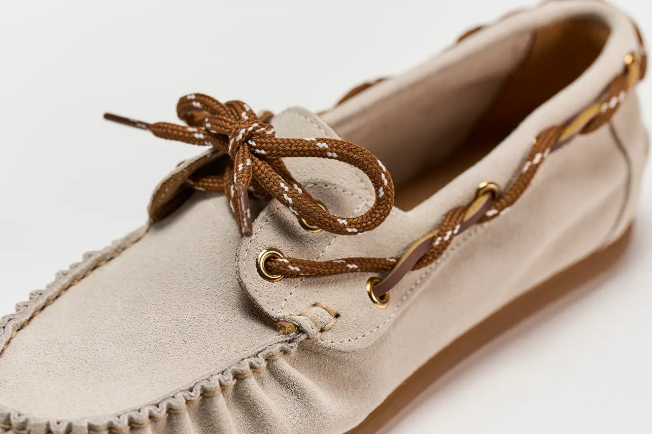 Sandro Barbera Indianina Stringate Donna Latte scamosciato
