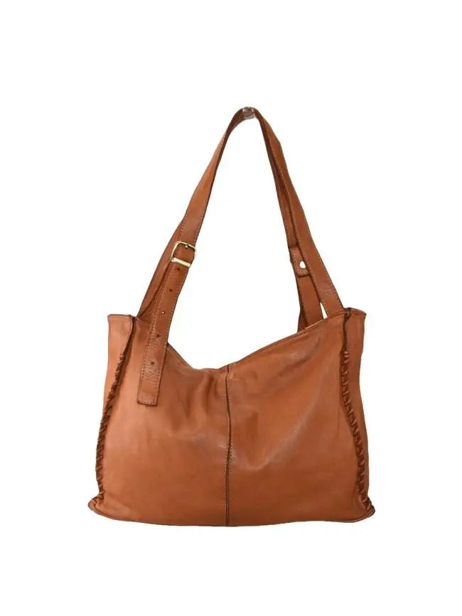 Sandro Barbera BATL48 borsa a spalla pelle cuoio vintage